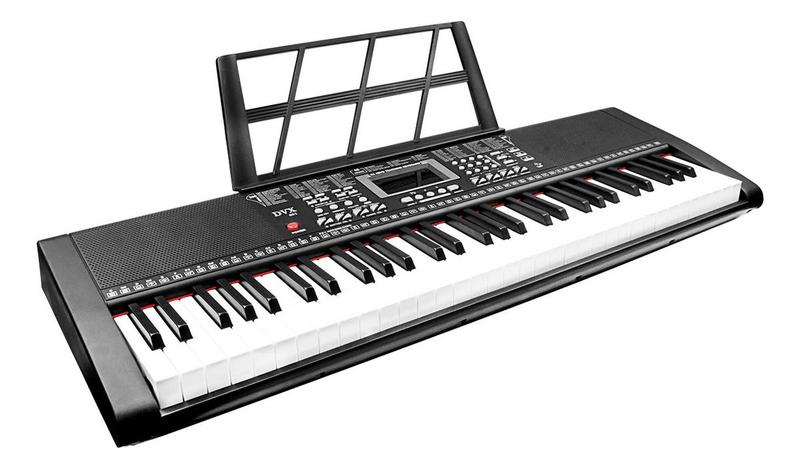 Teclado 61 Teclas Com Funções Profissionais Display Usb Mic Teclado 61 Teclas Com Funções Profissionais Display Usb Mic